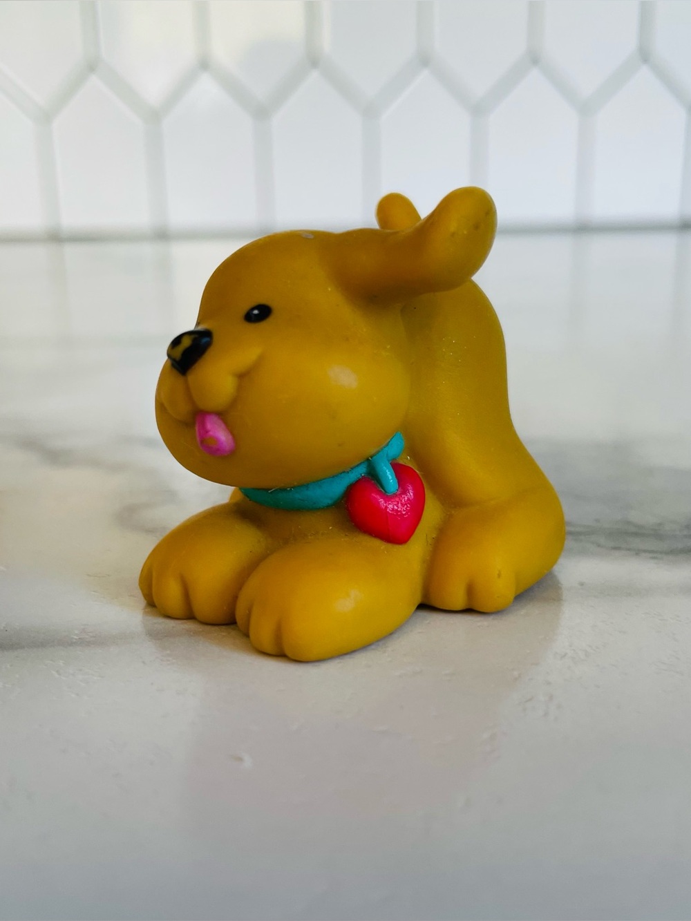 RARE & HTF Vintage Fisher Price Little People Play Family House Figure - Dog